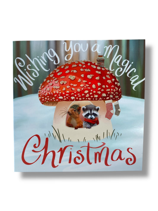 Woodland Mushroom Christmas Card