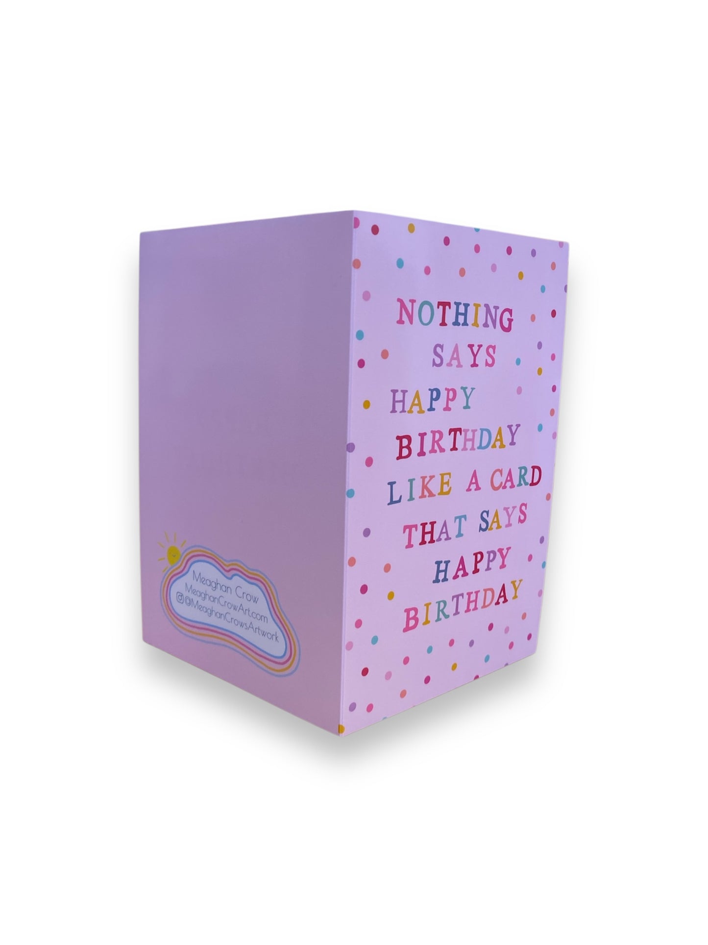 Pink Birthday Card - Nothing Says Happy Birthday Like a Card that says Happy Birthday