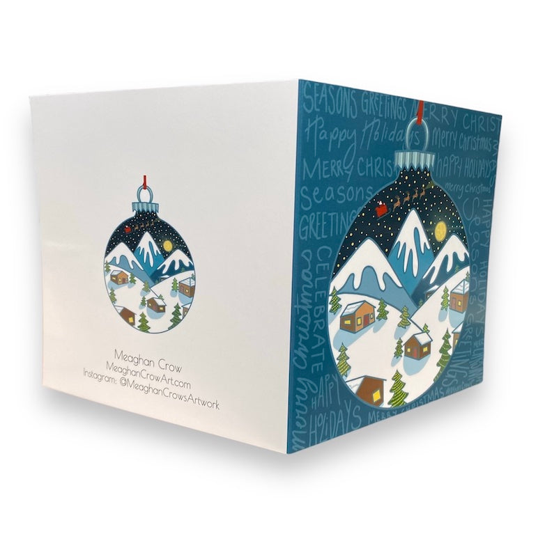 Christmas Village Ornament Card