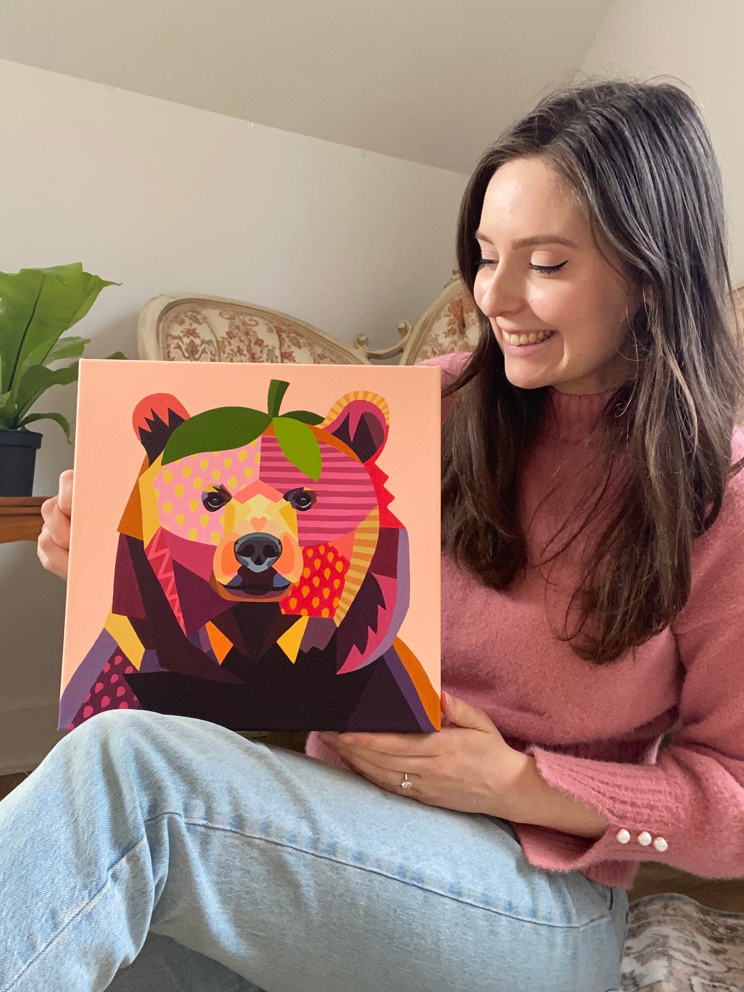 Strawberry Bear Painting