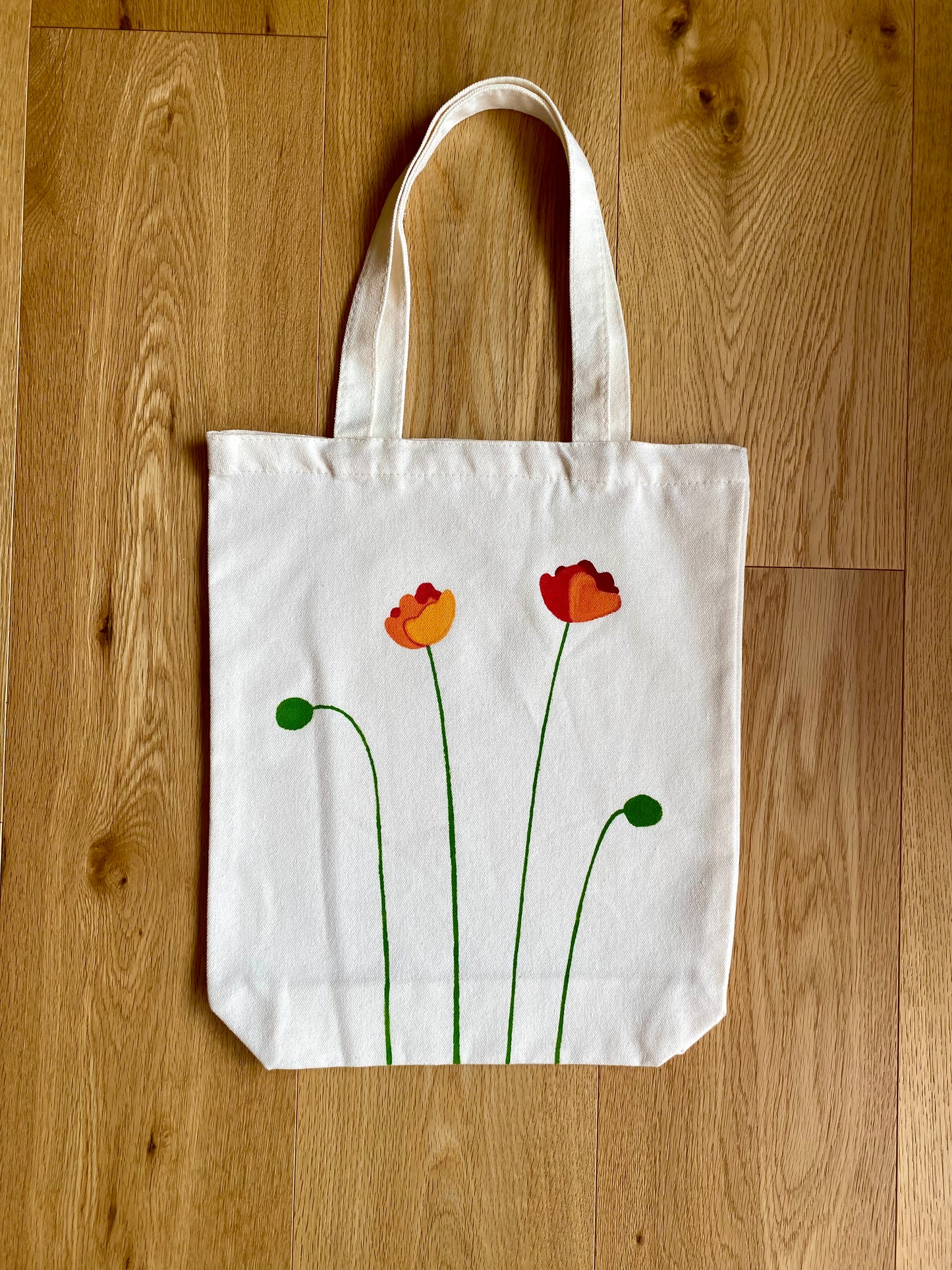 4 Stem Poppy Tote Bag