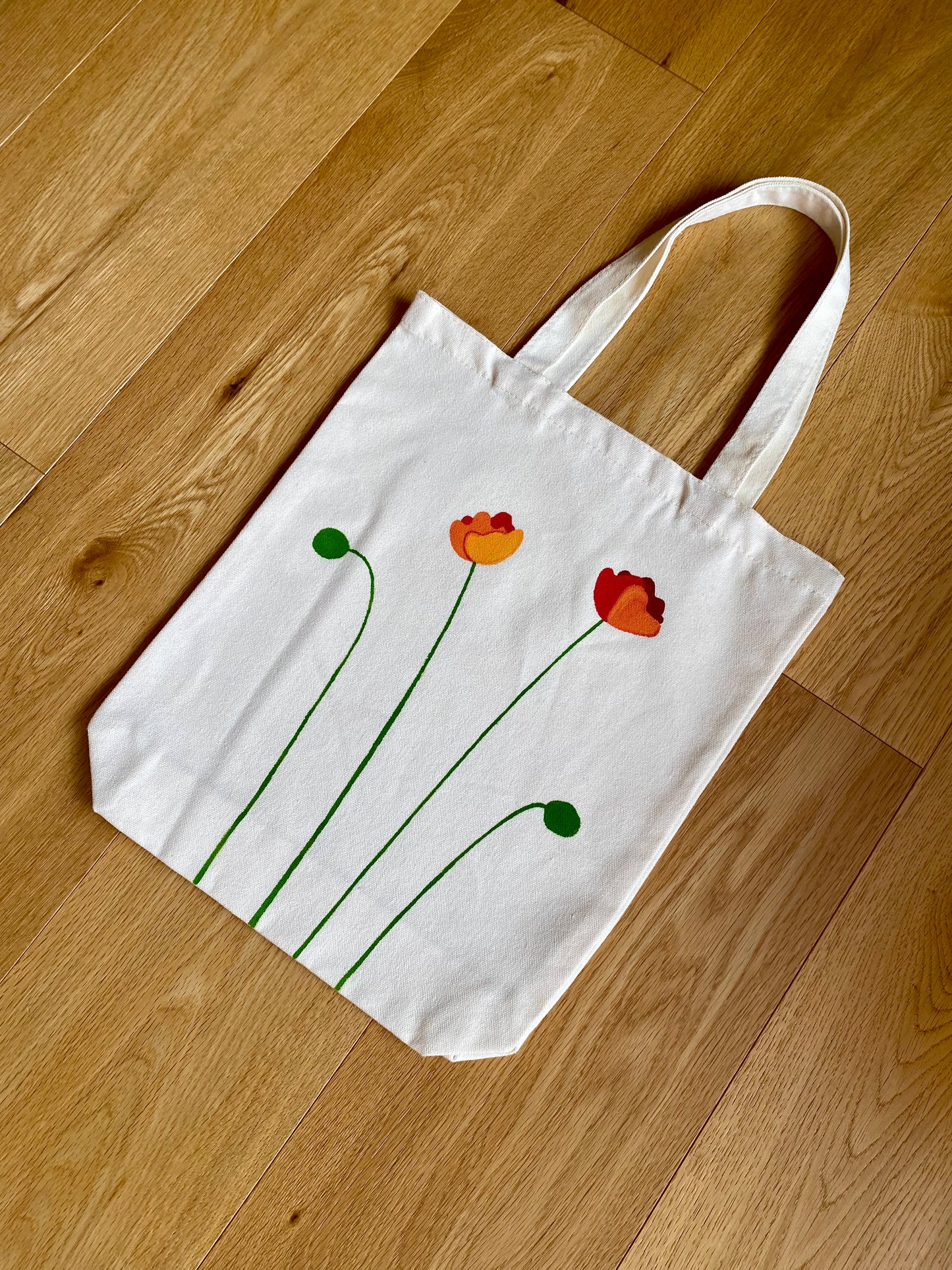 4 Stem Poppy Tote Bag