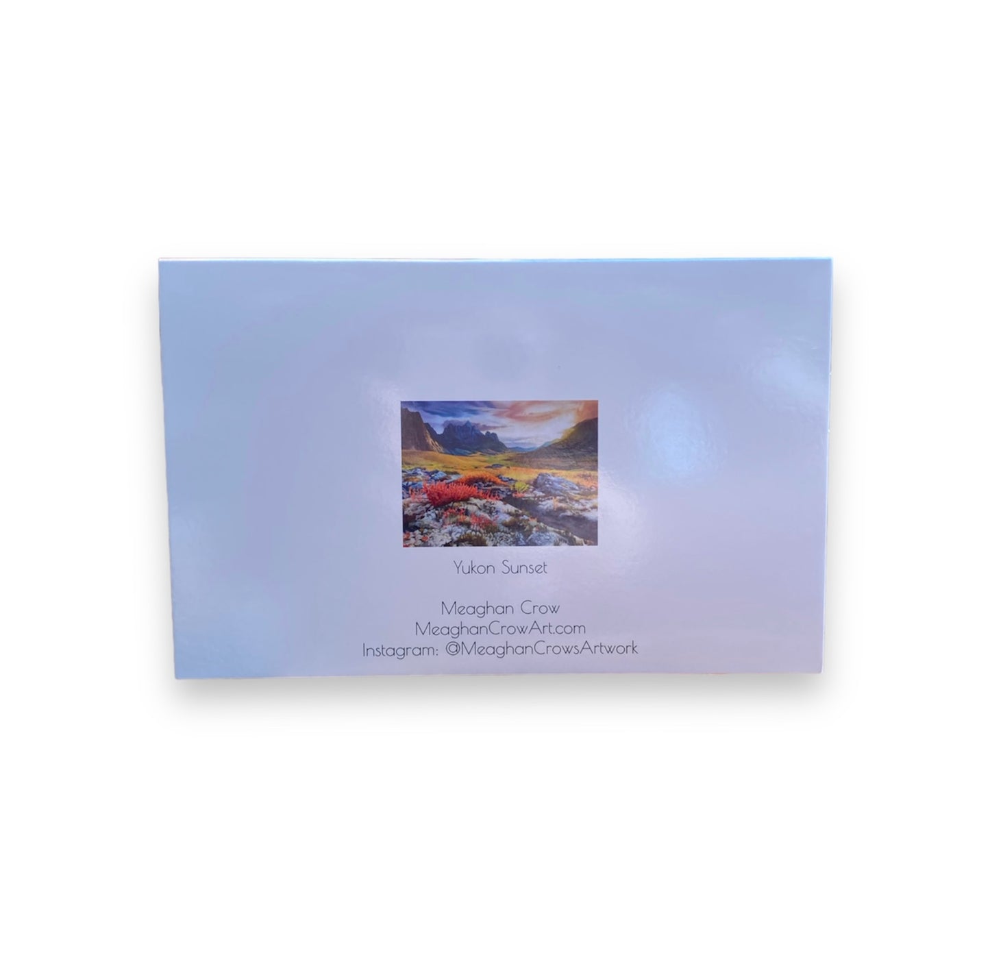 Tarjeta Arte de pintura de paisaje de puesta de sol de Yukon