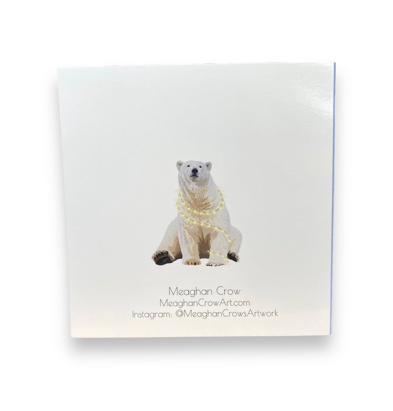 Polar Bear in Lights Holiday Card