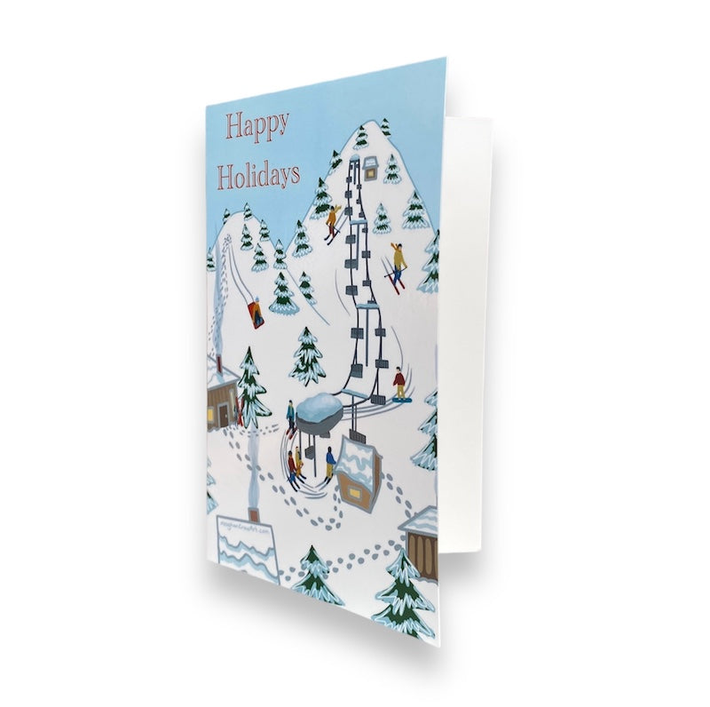 Ski Hill Holiday Card