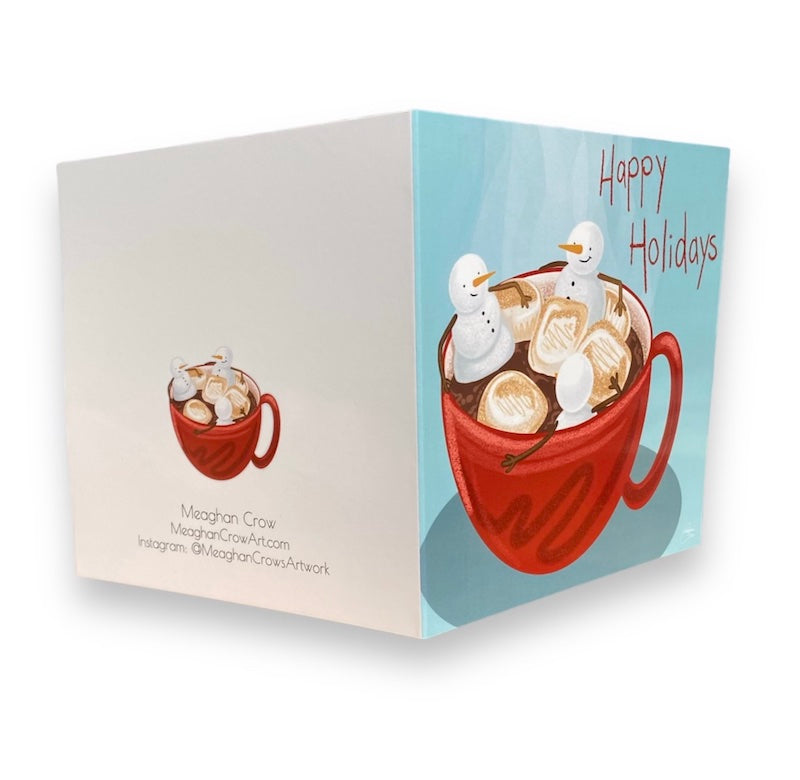 Snowmen in Hot Chocolate Holiday Card