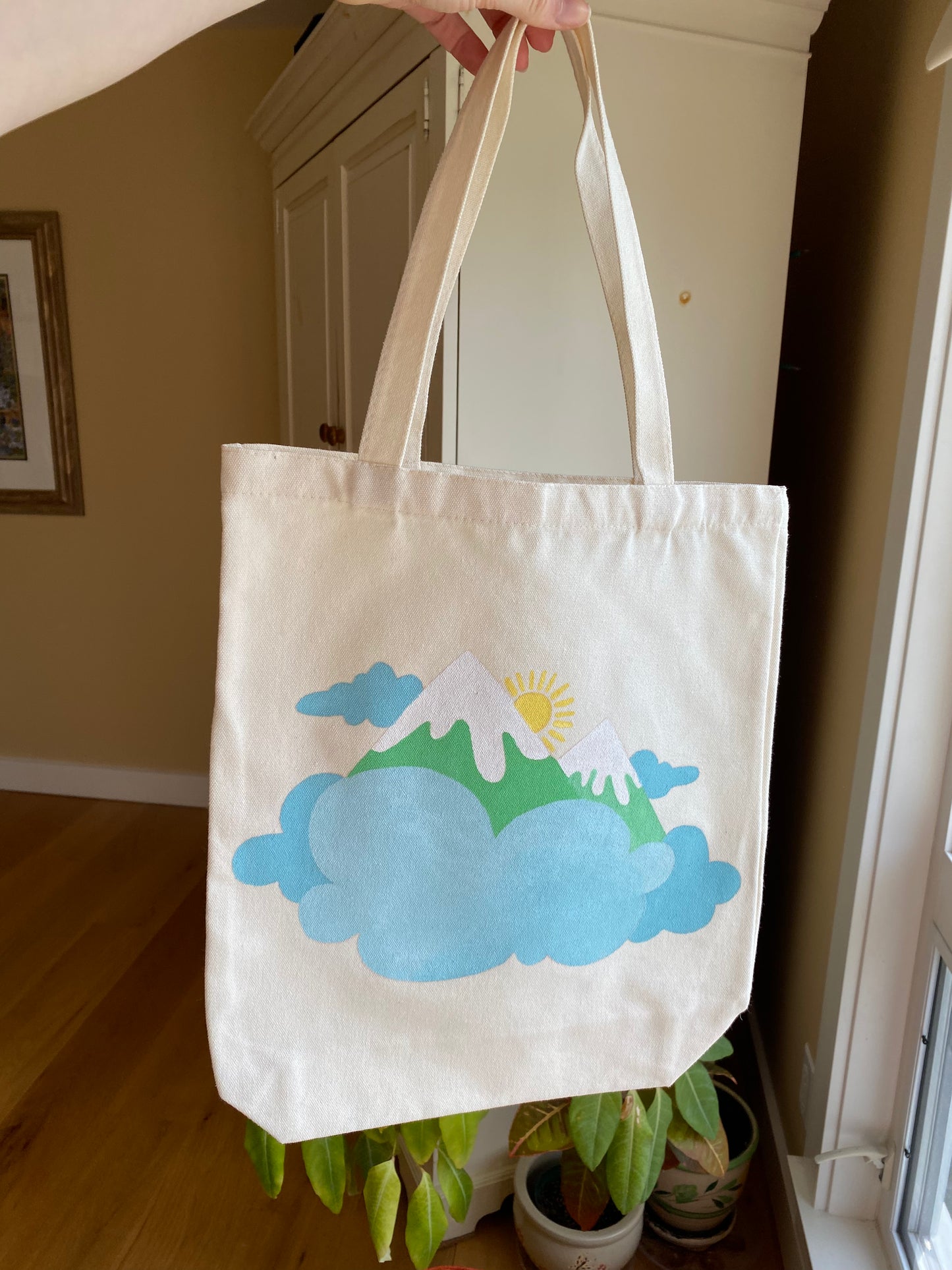 Mountain in the Clouds Tote Bag