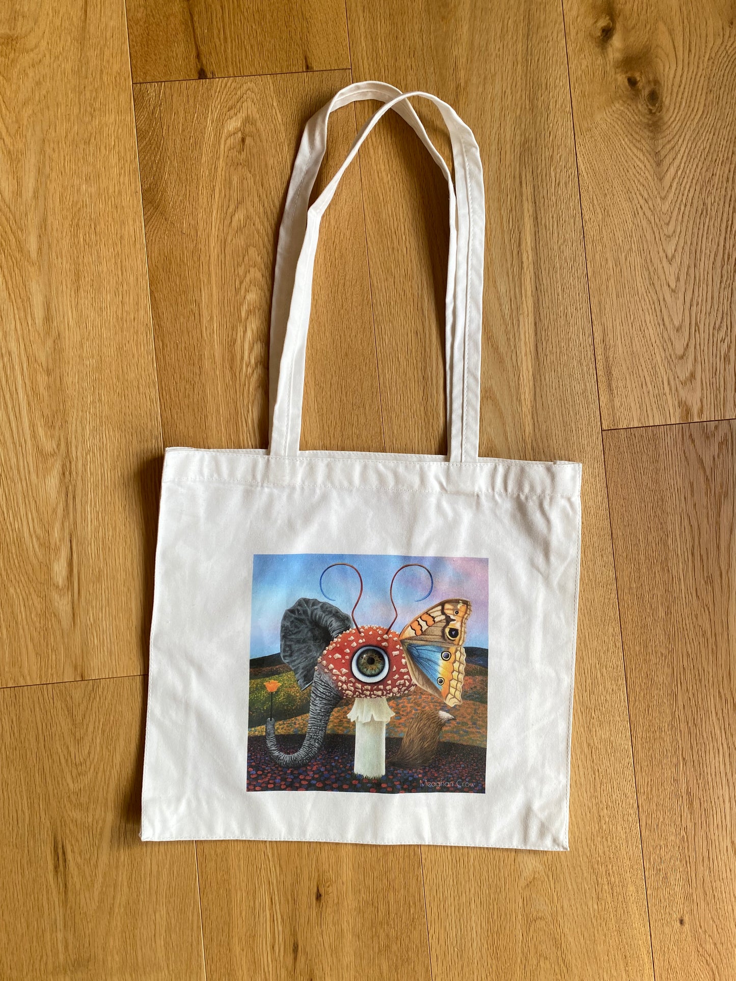 Creatures as Confused as I am No. 9, Surreal Mushroom Tote Bag
