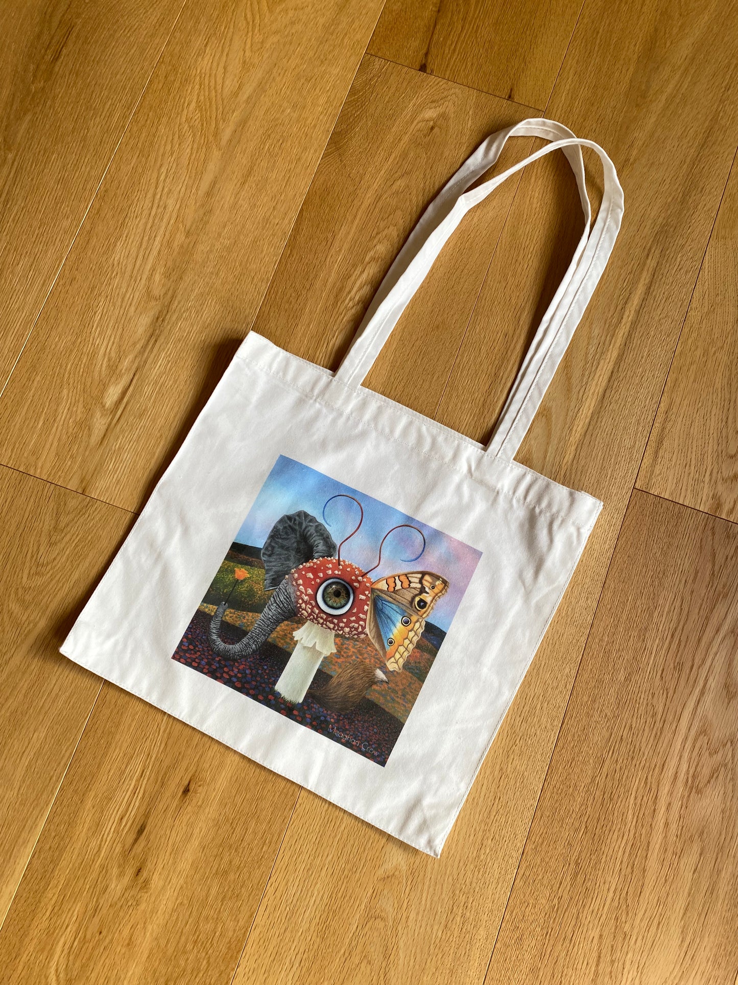 Creatures as Confused as I am No. 9, Surreal Mushroom Tote Bag