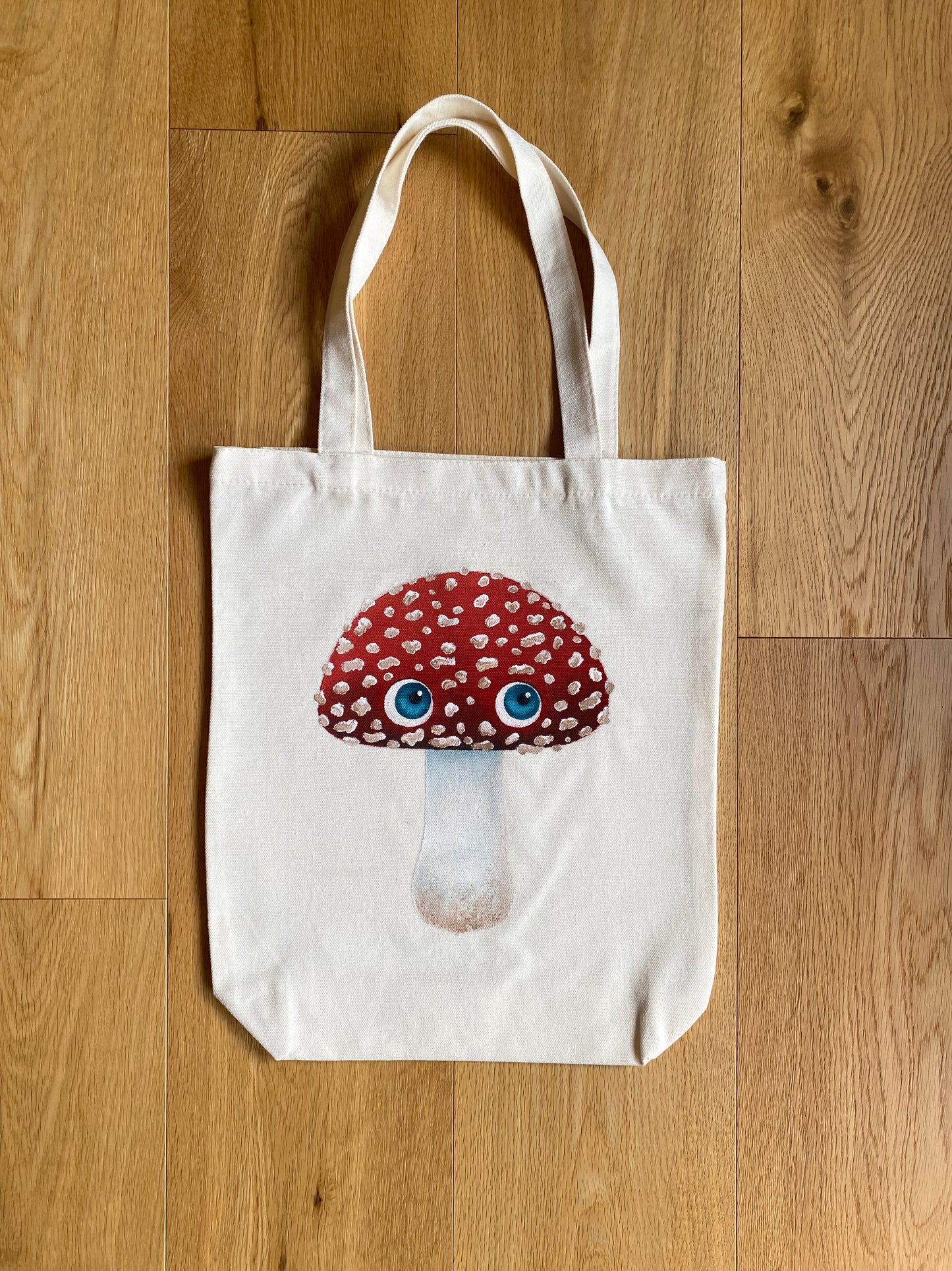 Red "Fungeyes" Tote Bag