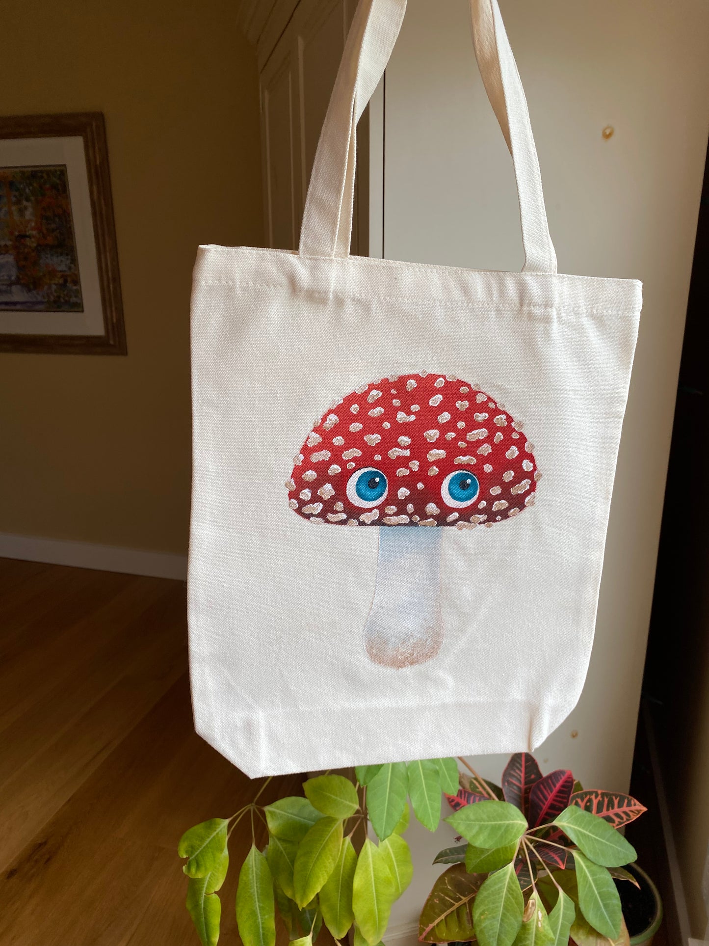 Red "Fungeyes" Tote Bag