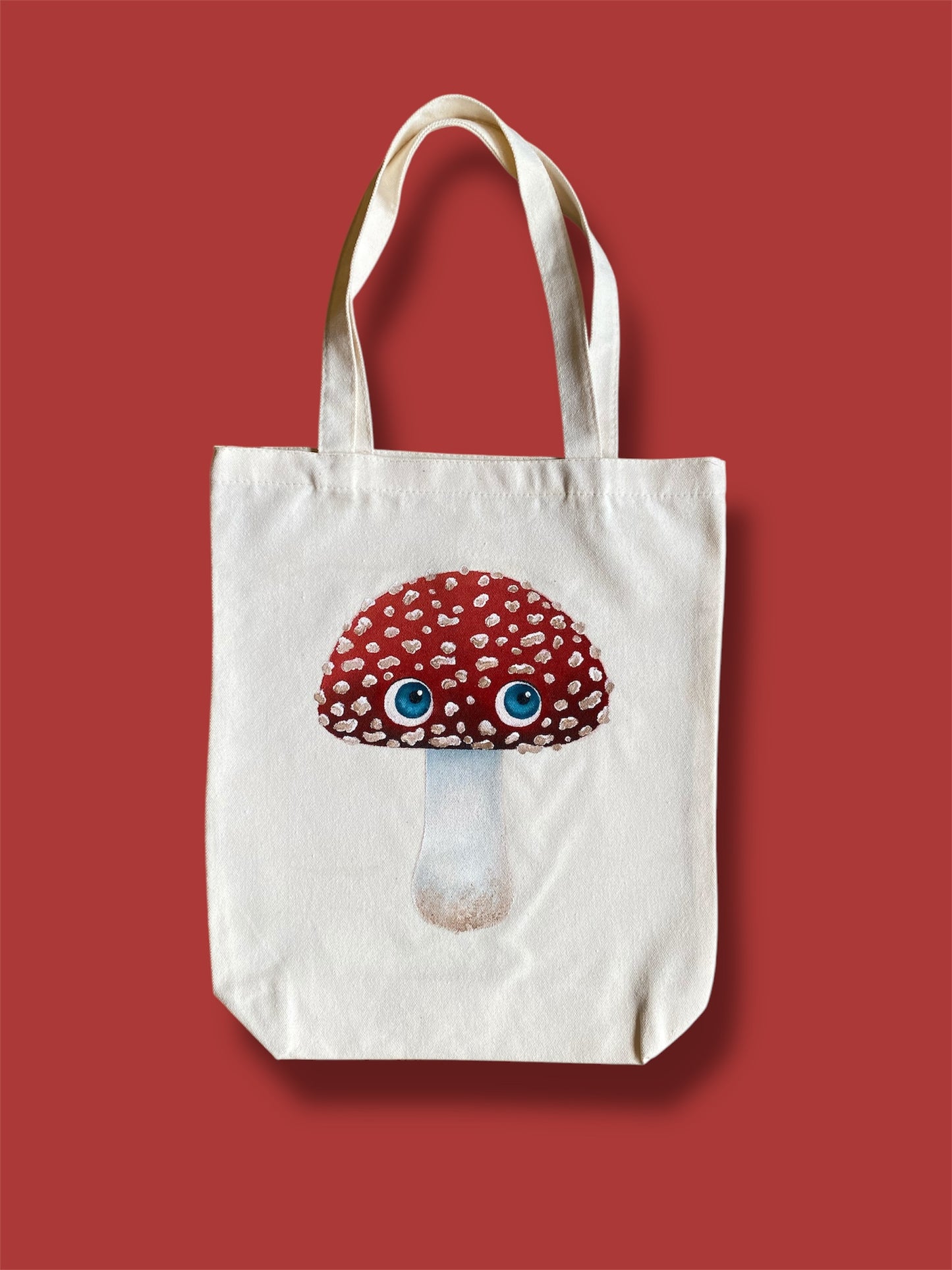 Red "Fungeyes" Tote Bag
