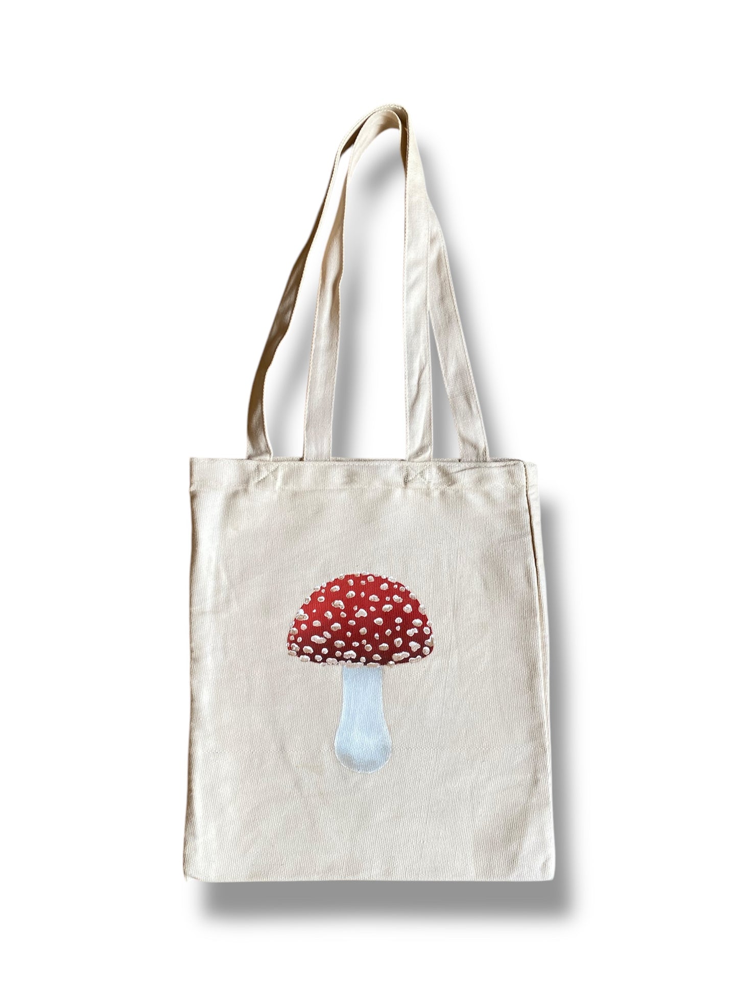 Red Mushroom Long Handle Tote Bag