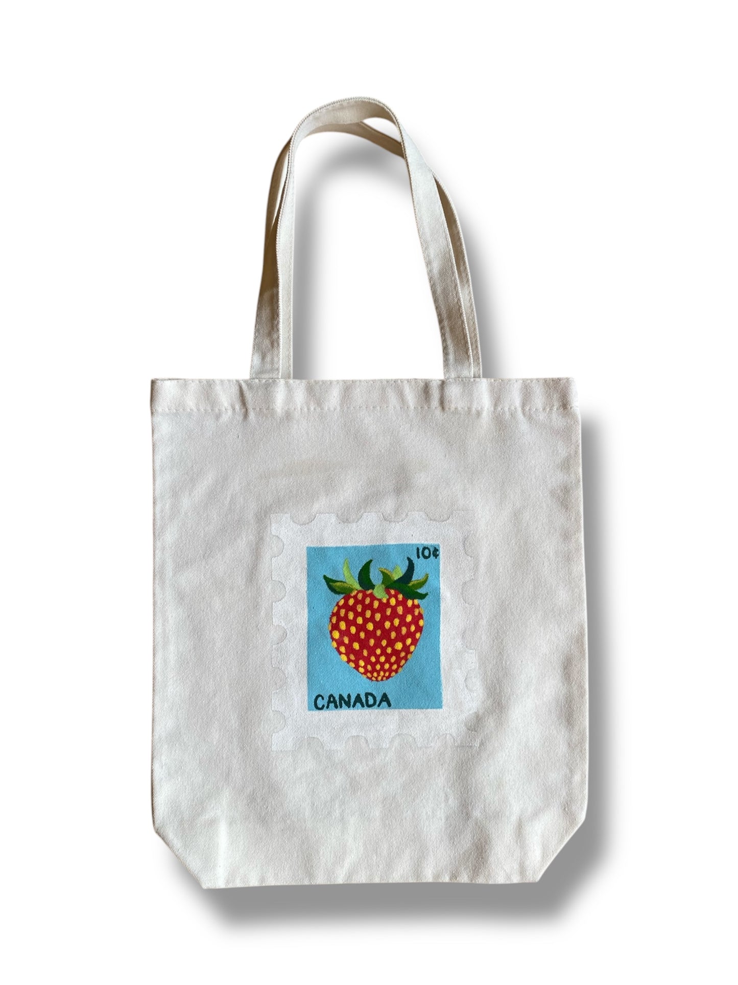 Strawberry Stamp Tote Bag