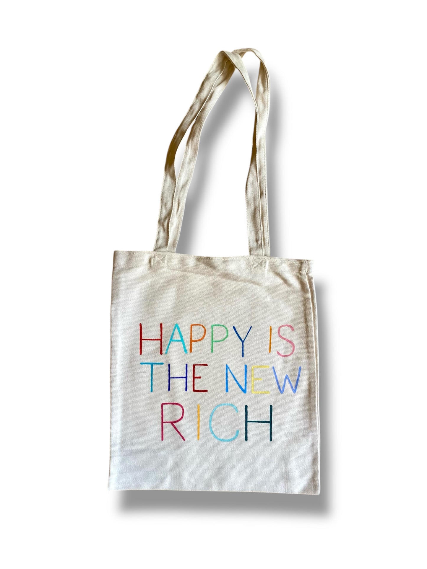 Happy is the New Rich Tote Bag