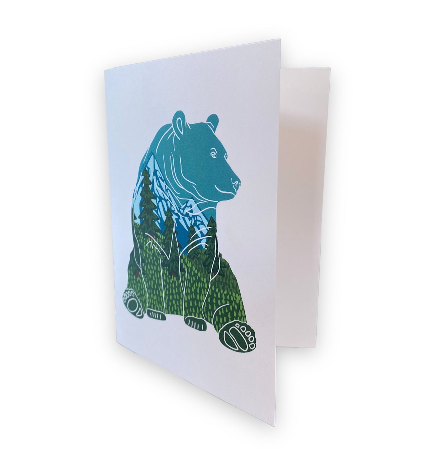 Tarjeta de arte del oso de montaña