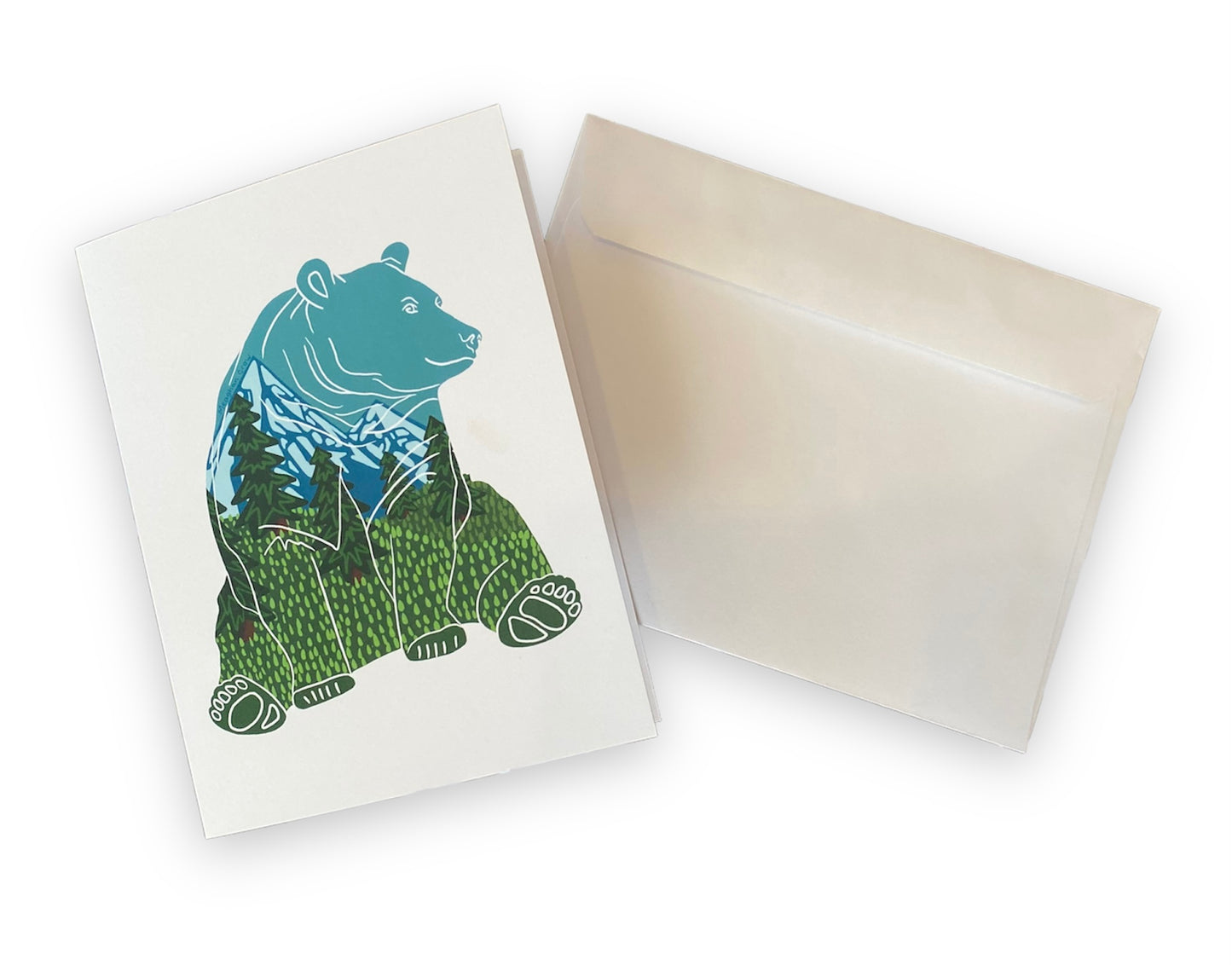Tarjeta de arte del oso de montaña