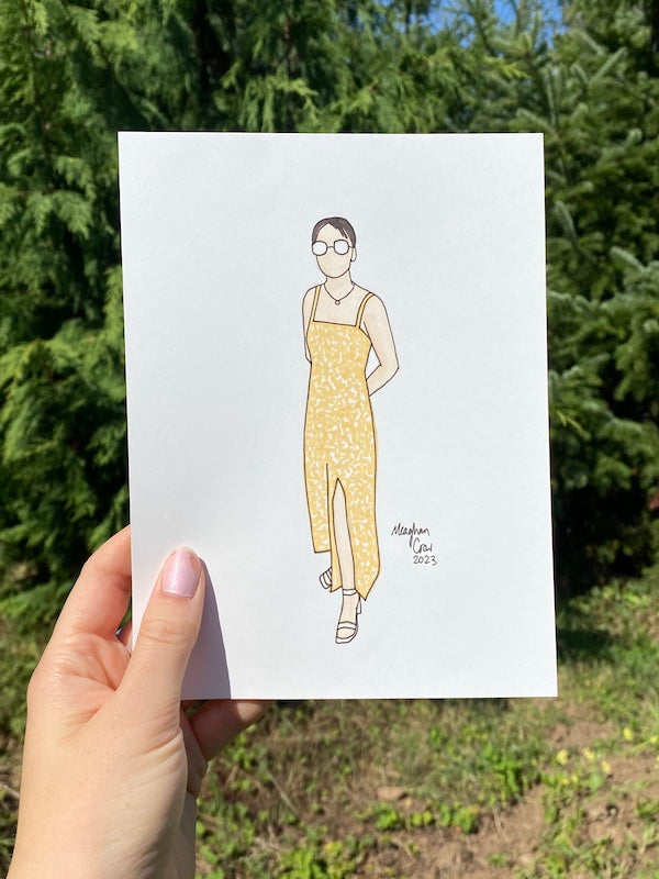 Portrait de marqueur personnalisé pour une personne - 9 x 6 pouces
