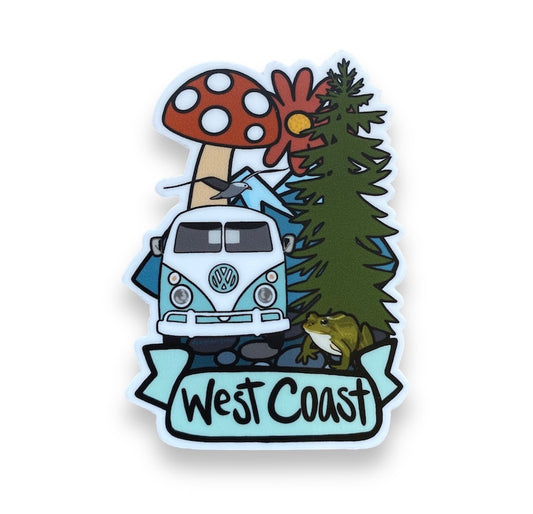 West Coast Vinyl Sticker 3 Inch