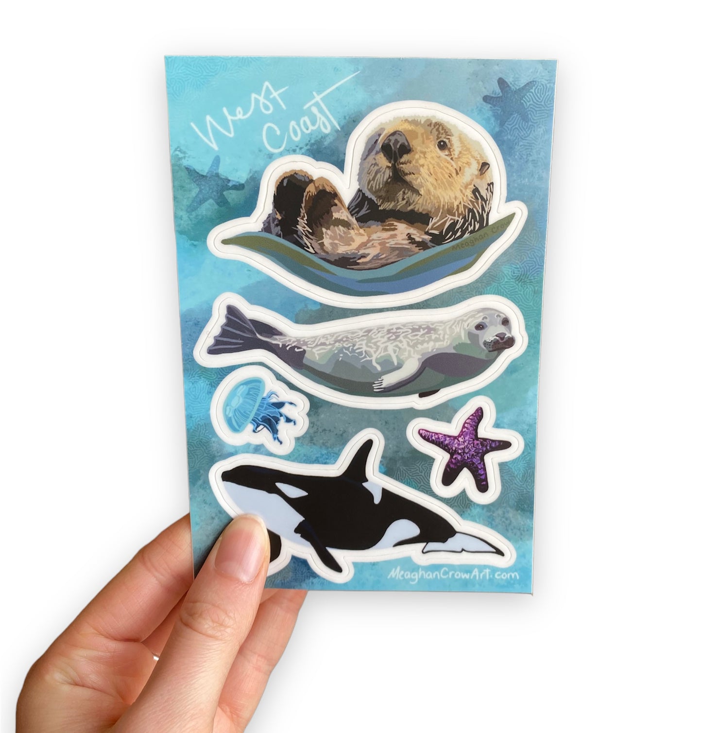 West Coast Waters Vinyl Sticker Sheet
