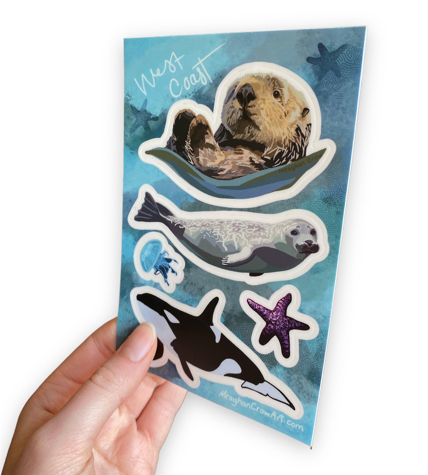 West Coast Waters Vinyl Sticker Sheet