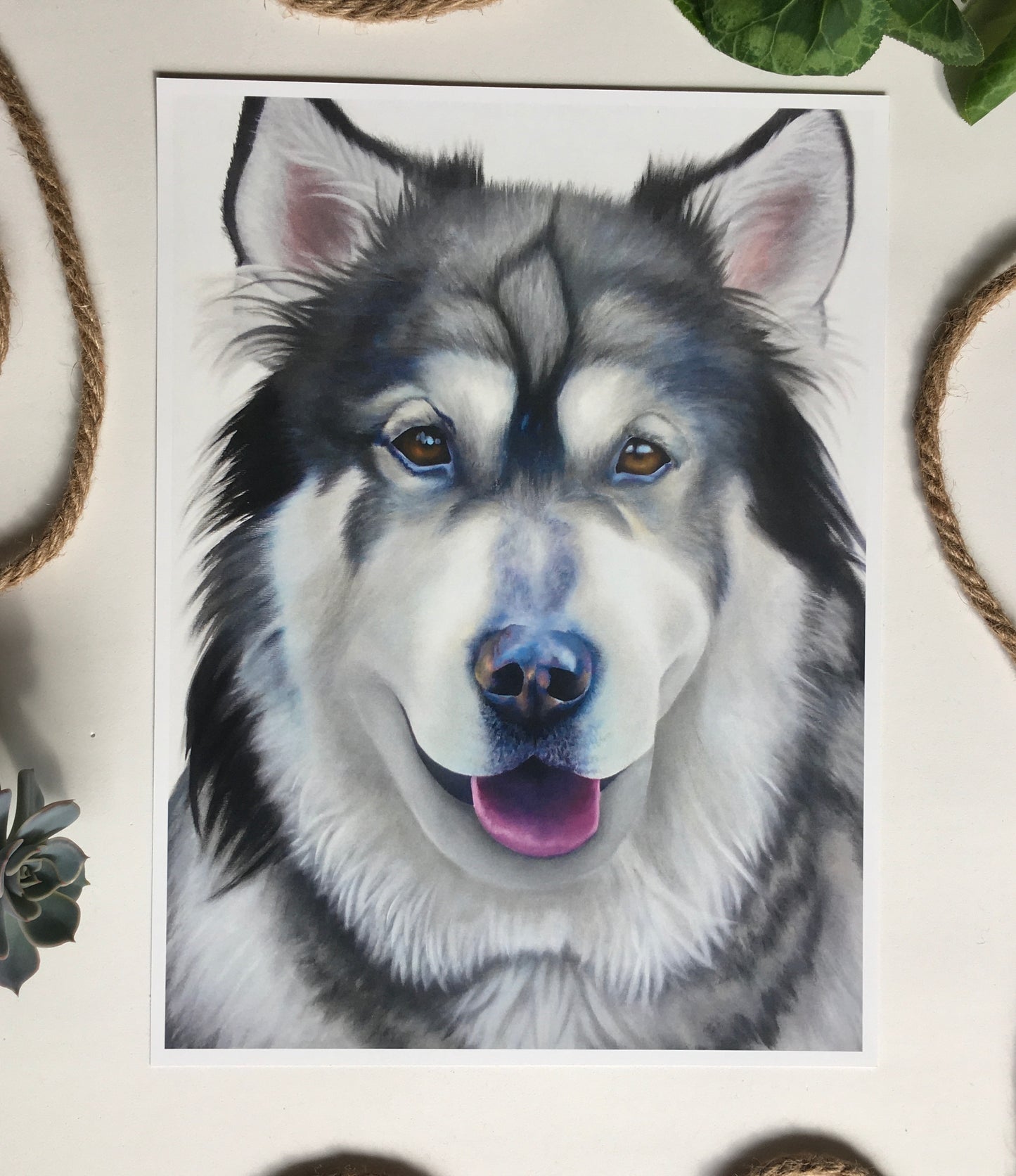 Husky Painting Art Print