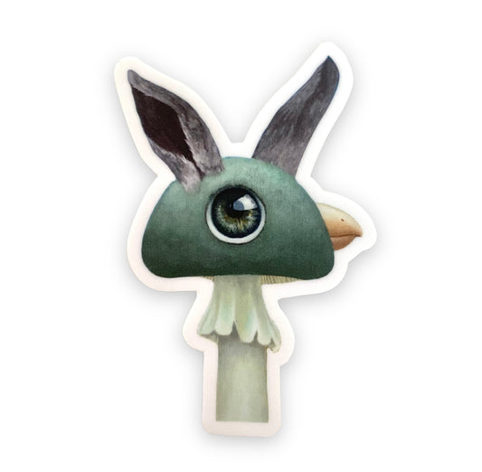 Surreal Creature Sticker- Bunny Bird Mushroom
