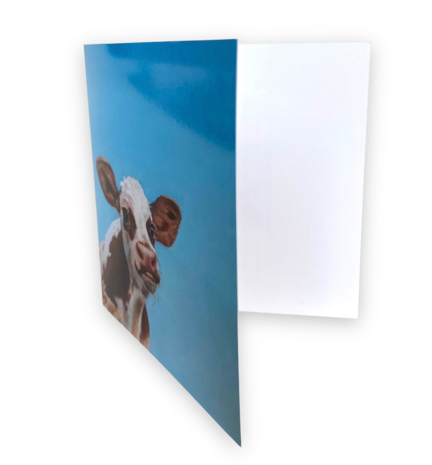 Baby Cow Calf Painting Art Card