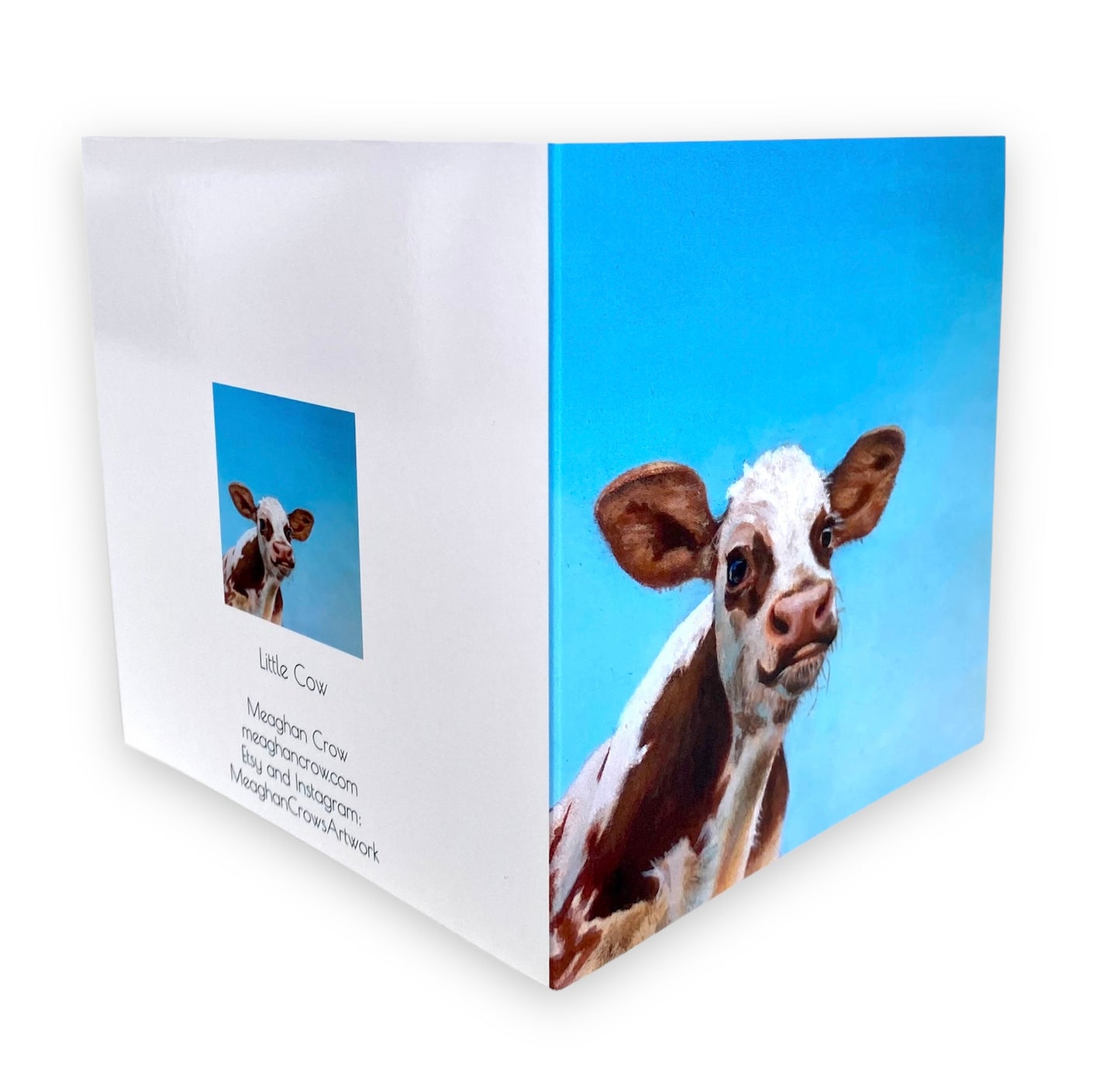Baby Cow Calf Painting Art Card
