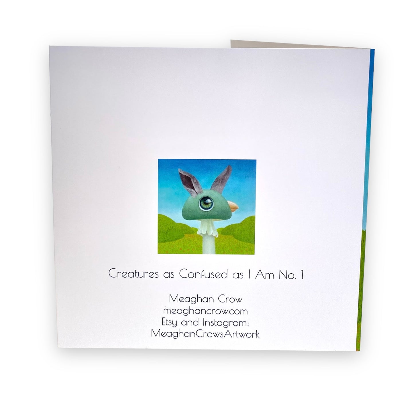 Surreal Creature Art Card- Bunny Bird Mushroom