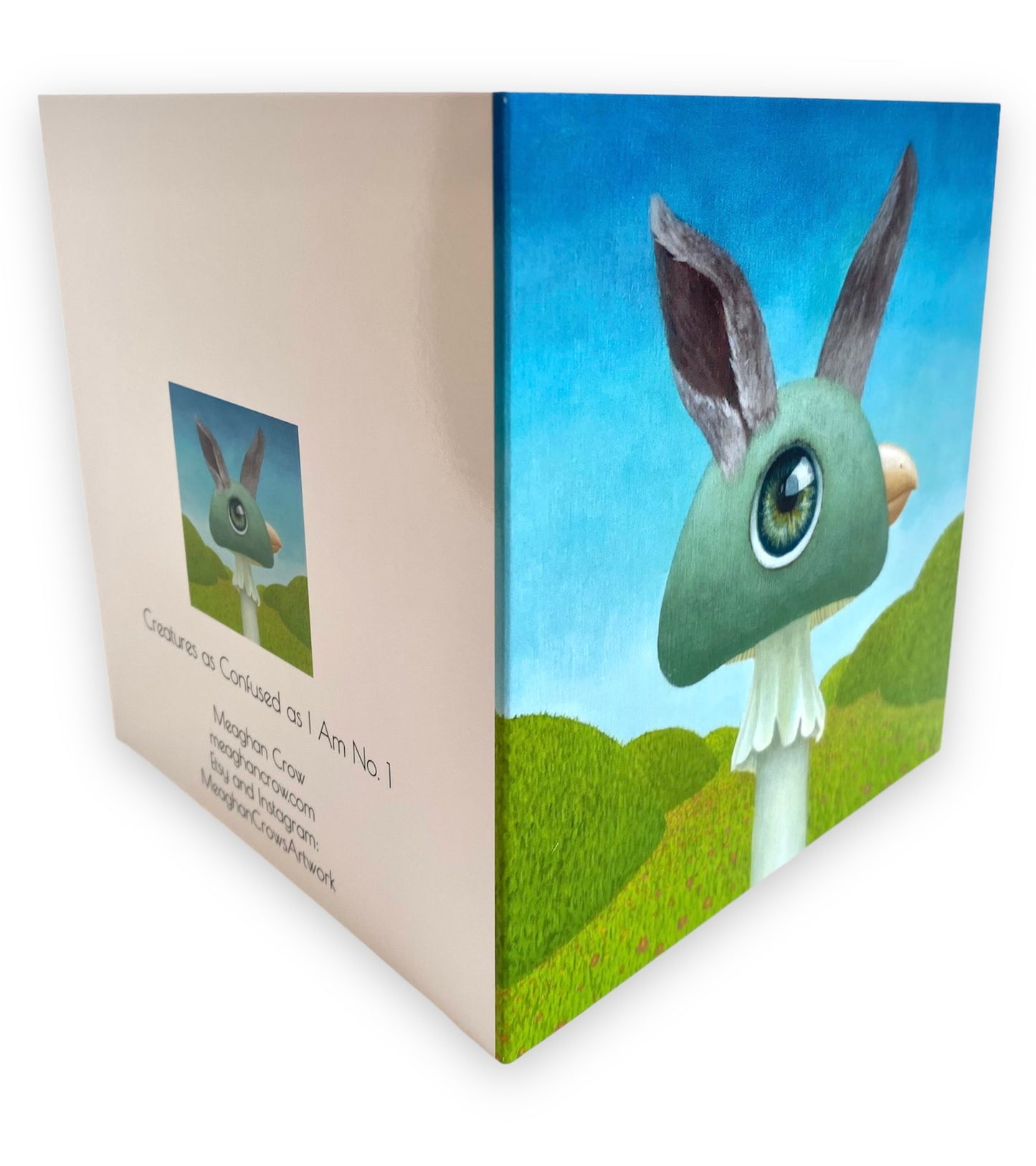 Surreal Creature Art Card- Bunny Bird Mushroom