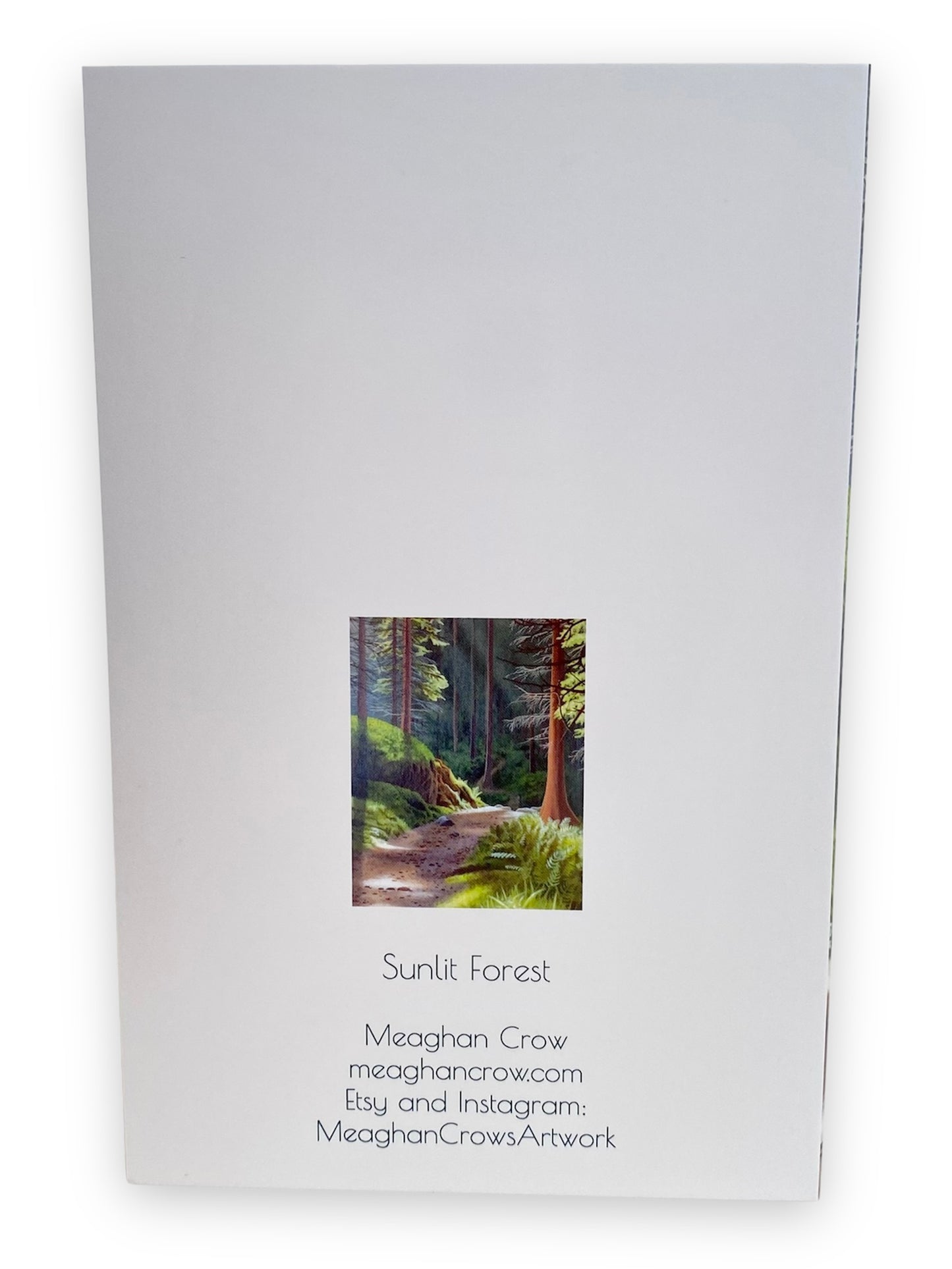 Sunlit Forest BC Vancouver Island Hiking Art Card