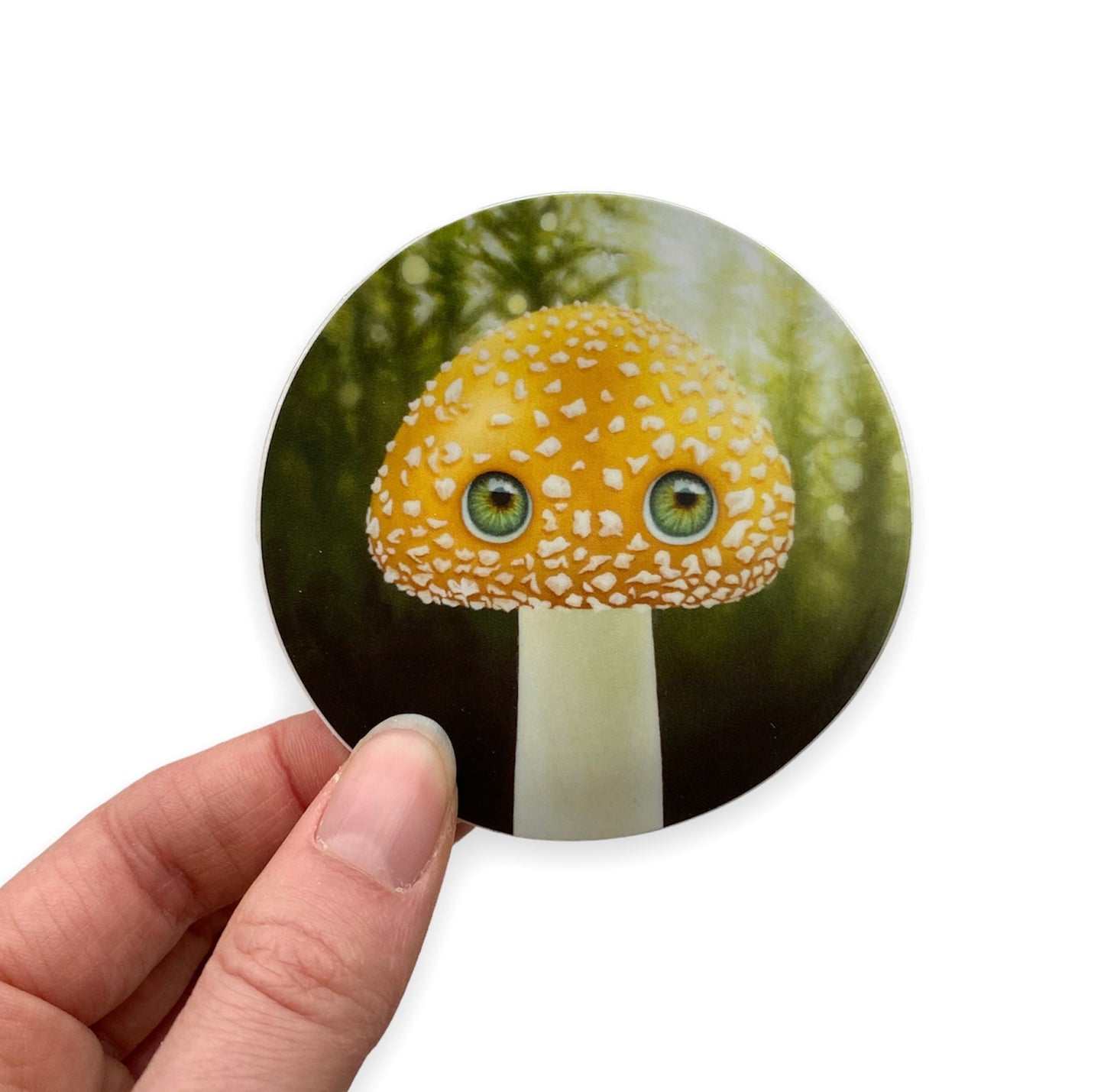 Yellow Mushroom Laptop Water Bottle Sticker
