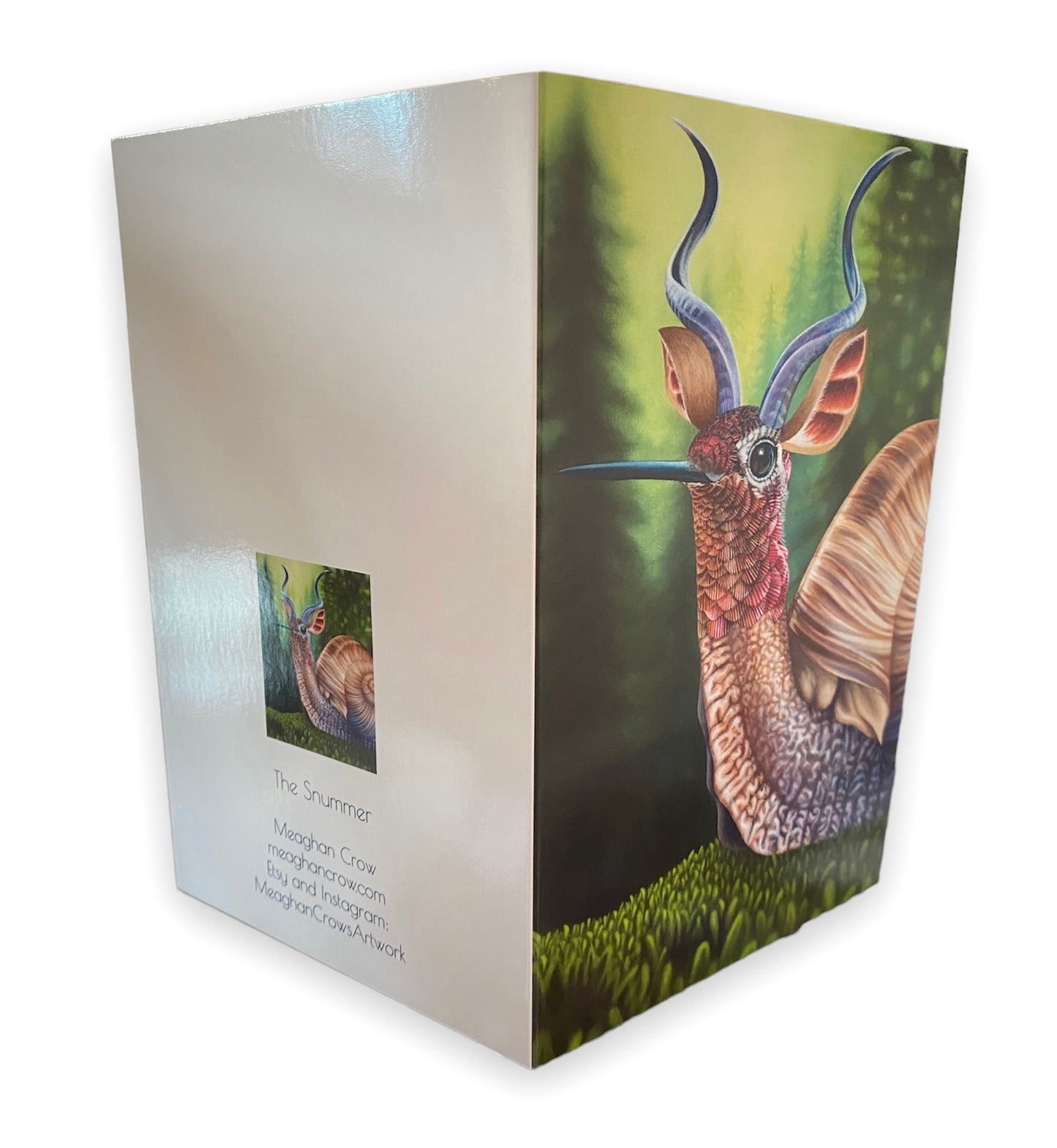 The Snummer- Snail Hummingbird Antelope- Art Card