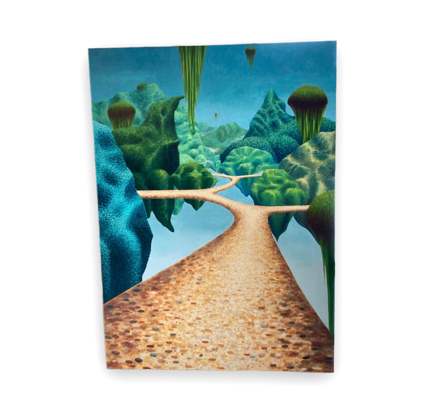 Surreal Blue Green Landscape Art Card