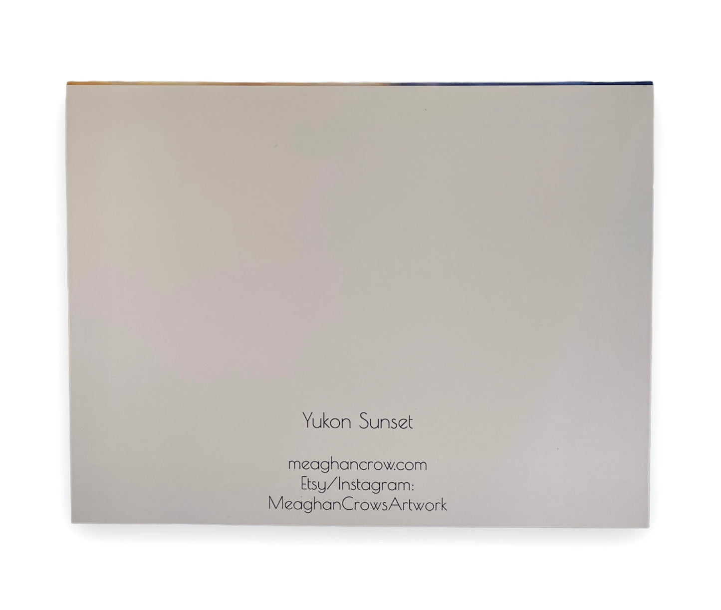 Tarjeta Arte de pintura de paisaje de puesta de sol de Yukon