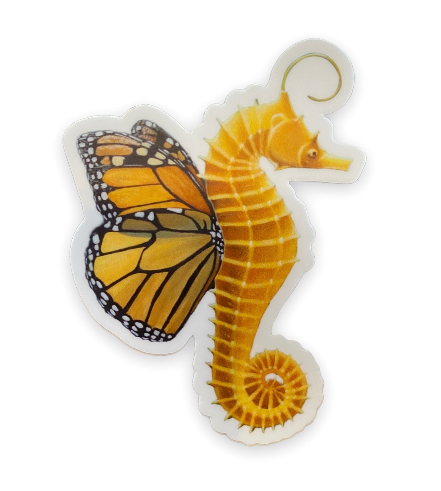 Seahorse Butterfly Waterproof Water Bottle Laptop Sticker