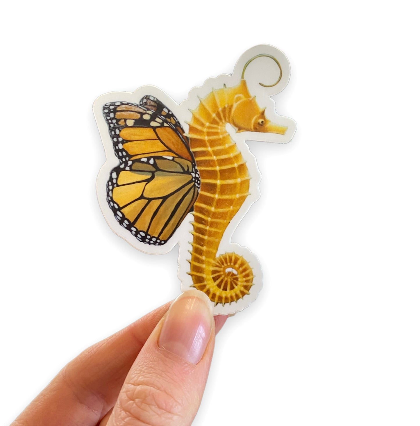 Seahorse Butterfly Waterproof Water Bottle Laptop Sticker