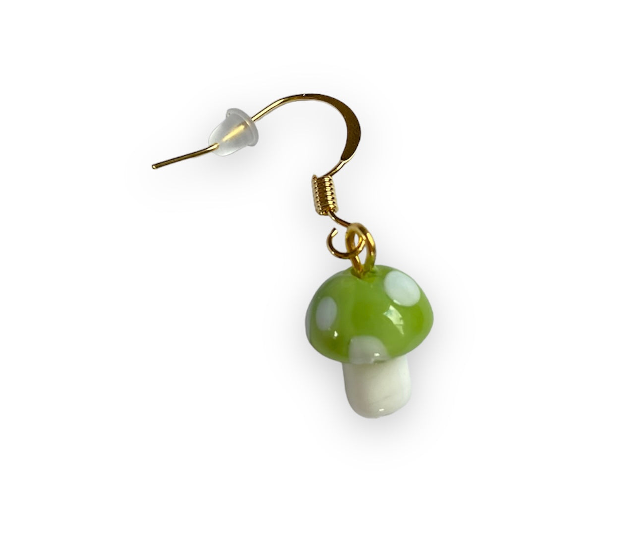 Light Green Mushroom Earrings
