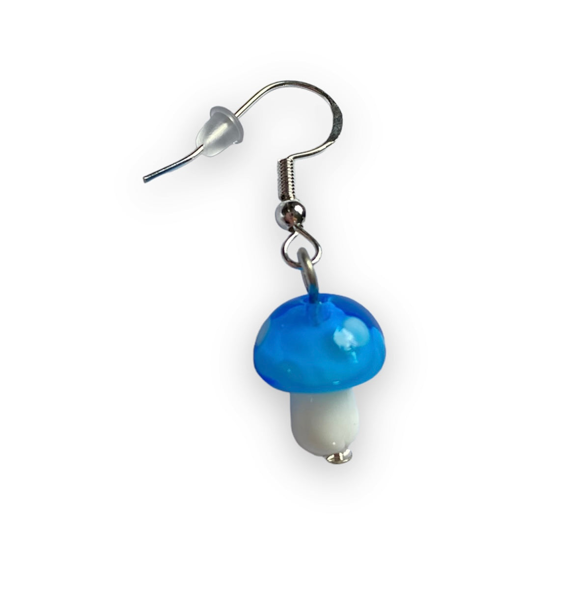 Blue Mushroom Earrings
