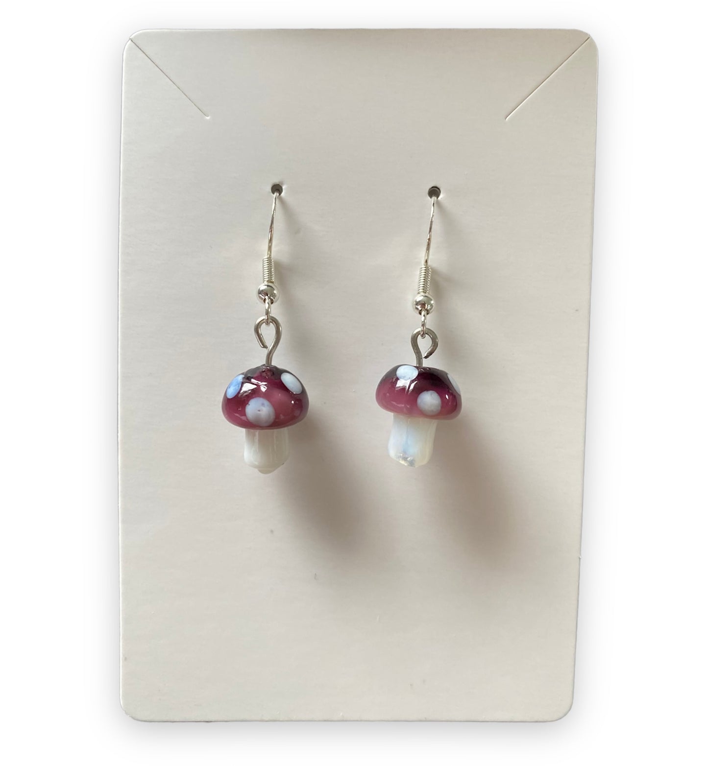 Purple Mushroom Earrings
