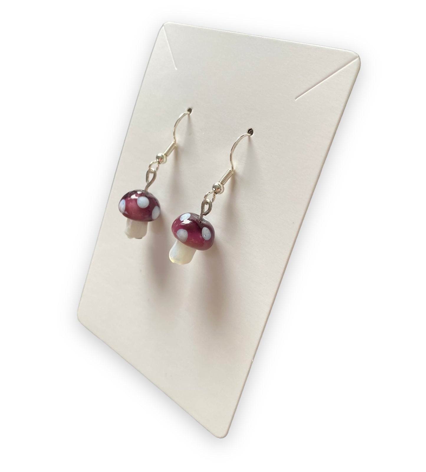 Purple Mushroom Earrings