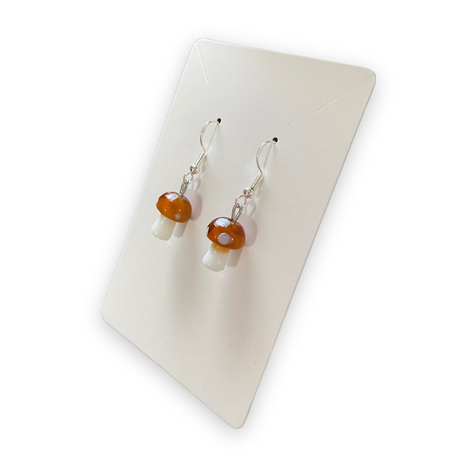 Brown Mushroom Earrings