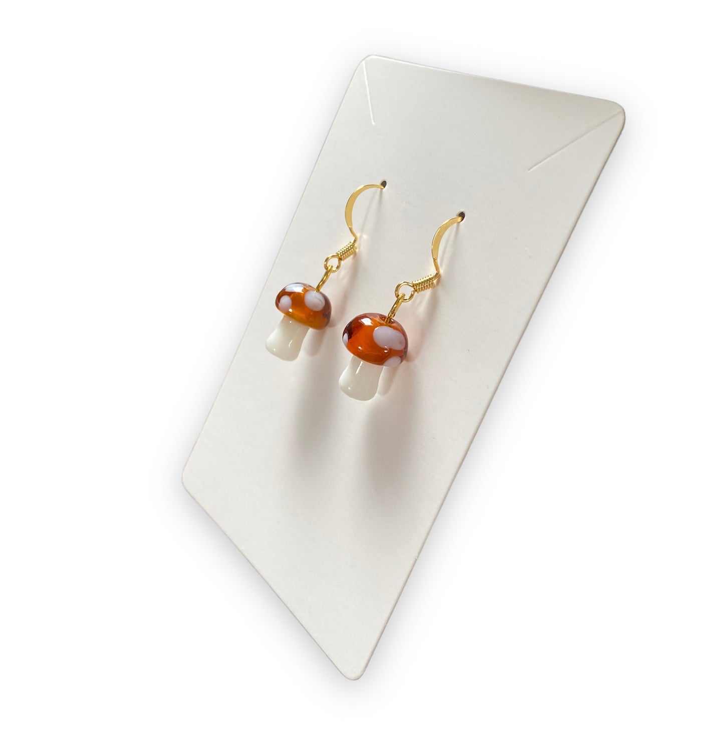 Brown Mushroom Earrings