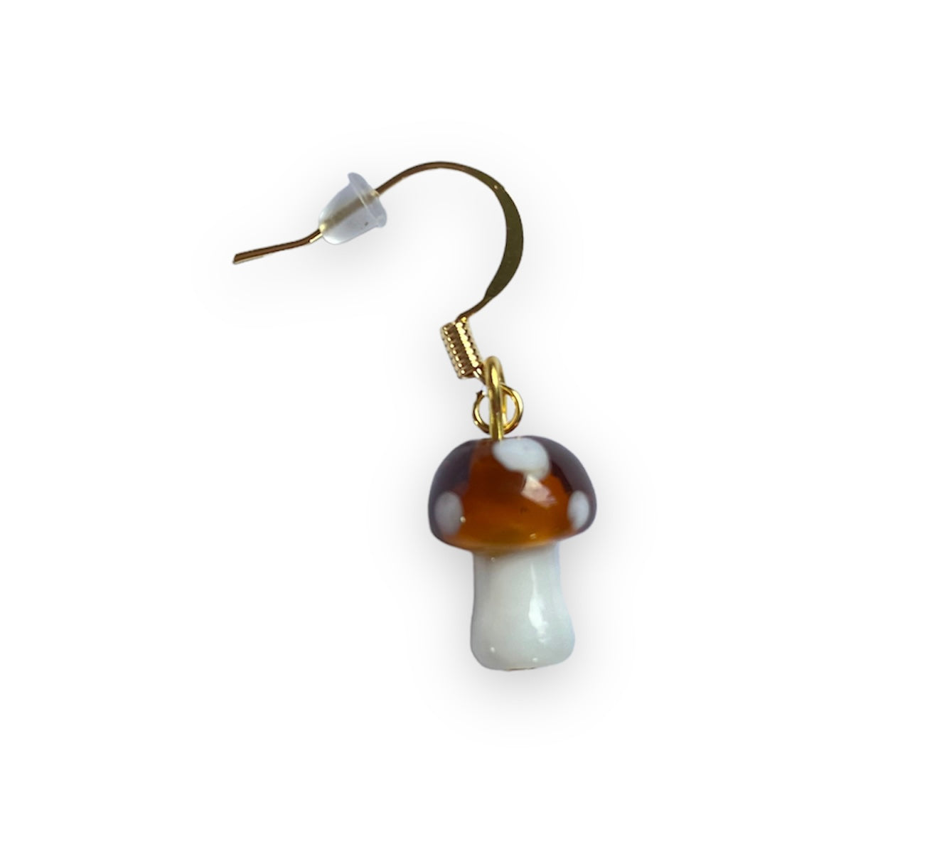 Brown Mushroom Earrings