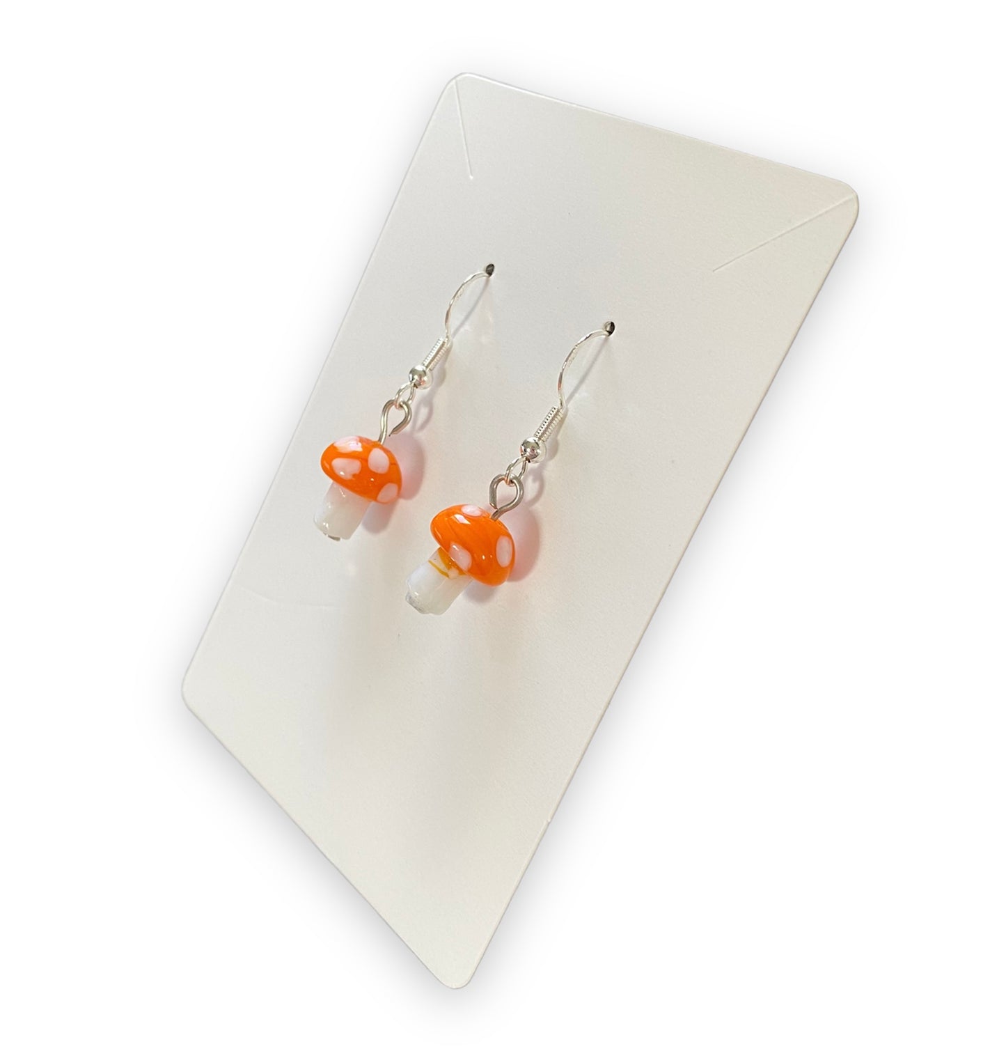 Orange Mushroom Earrings