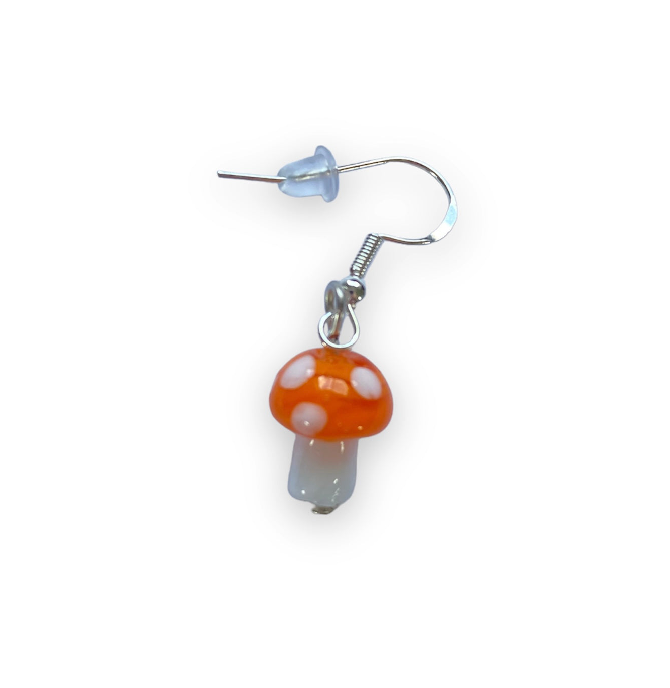 Orange Mushroom Earrings