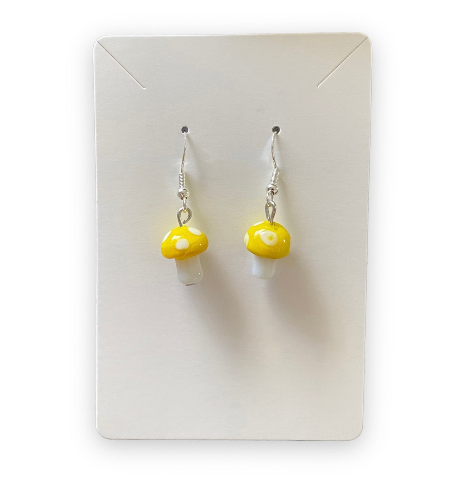 Yellow Mushroom Earrings