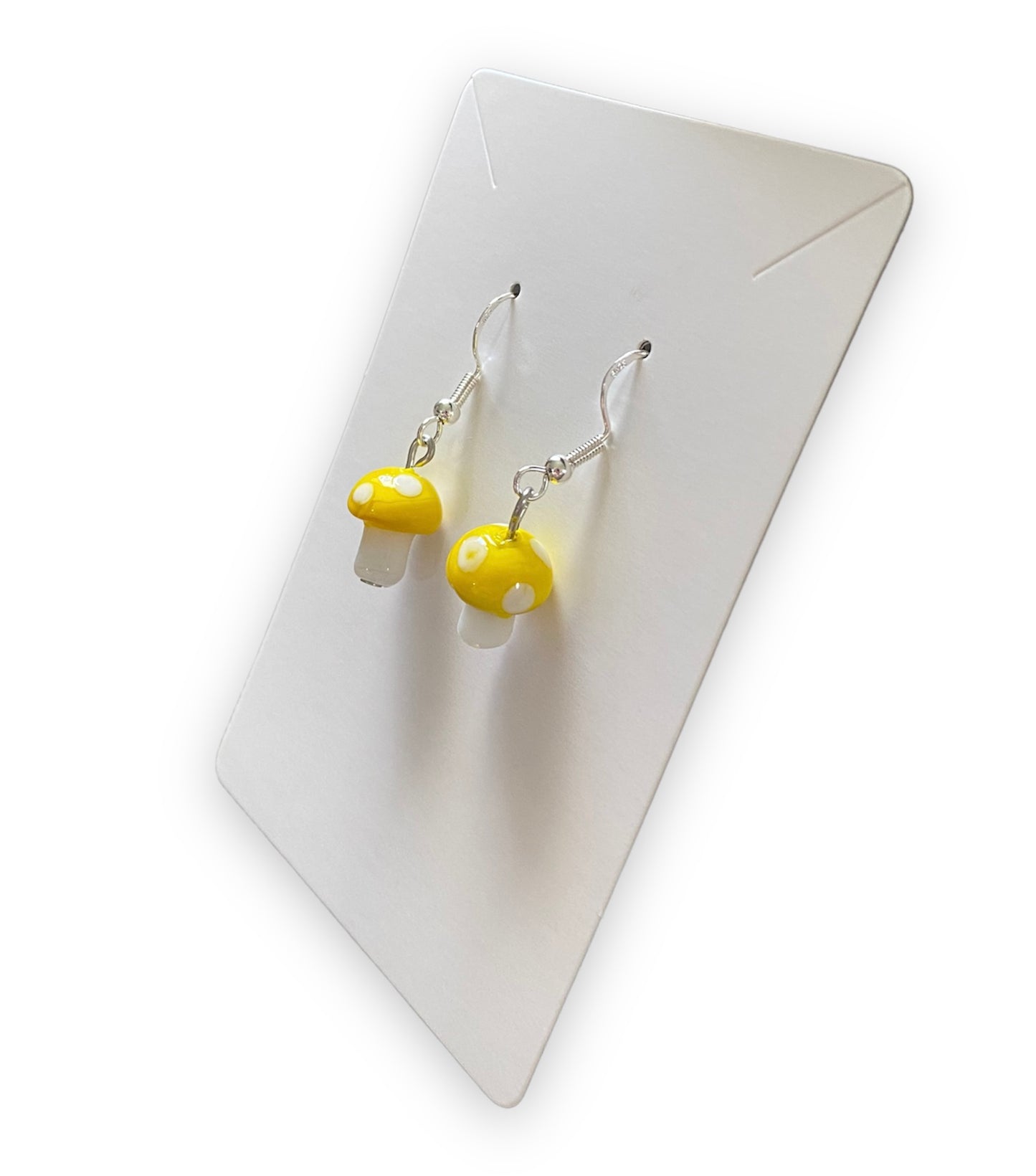 Yellow Mushroom Earrings