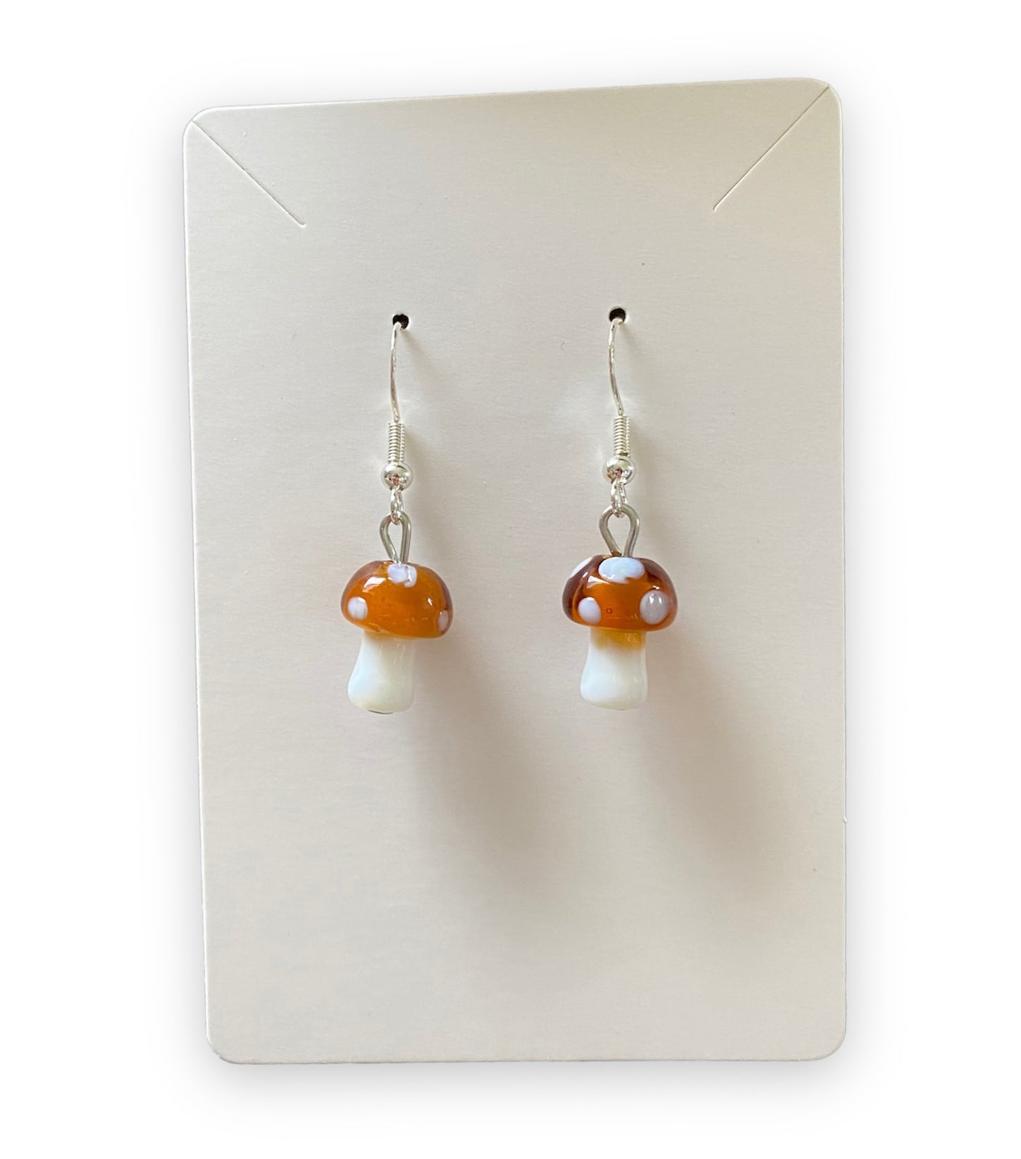 Brown Mushroom Earrings